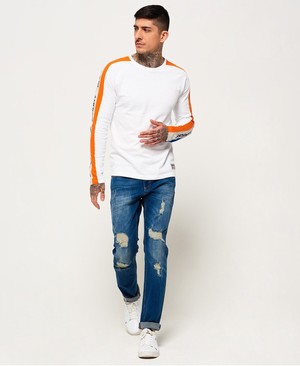 Superdry Slim Férfi Farmer Kék | CTHWO7641